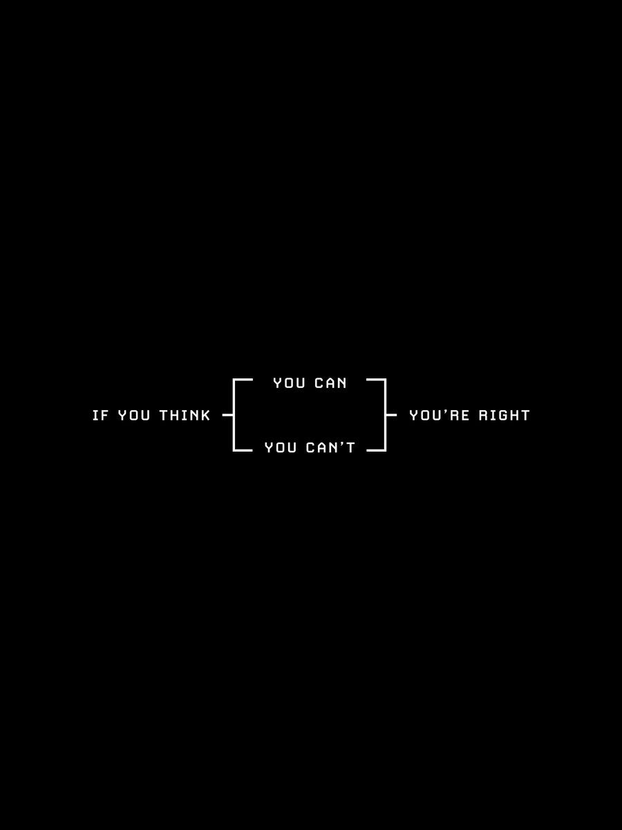 The artwork of the If You Think You Can (Or Can't), You're Right poster
