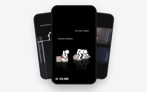 AI Animation: three reels on phones