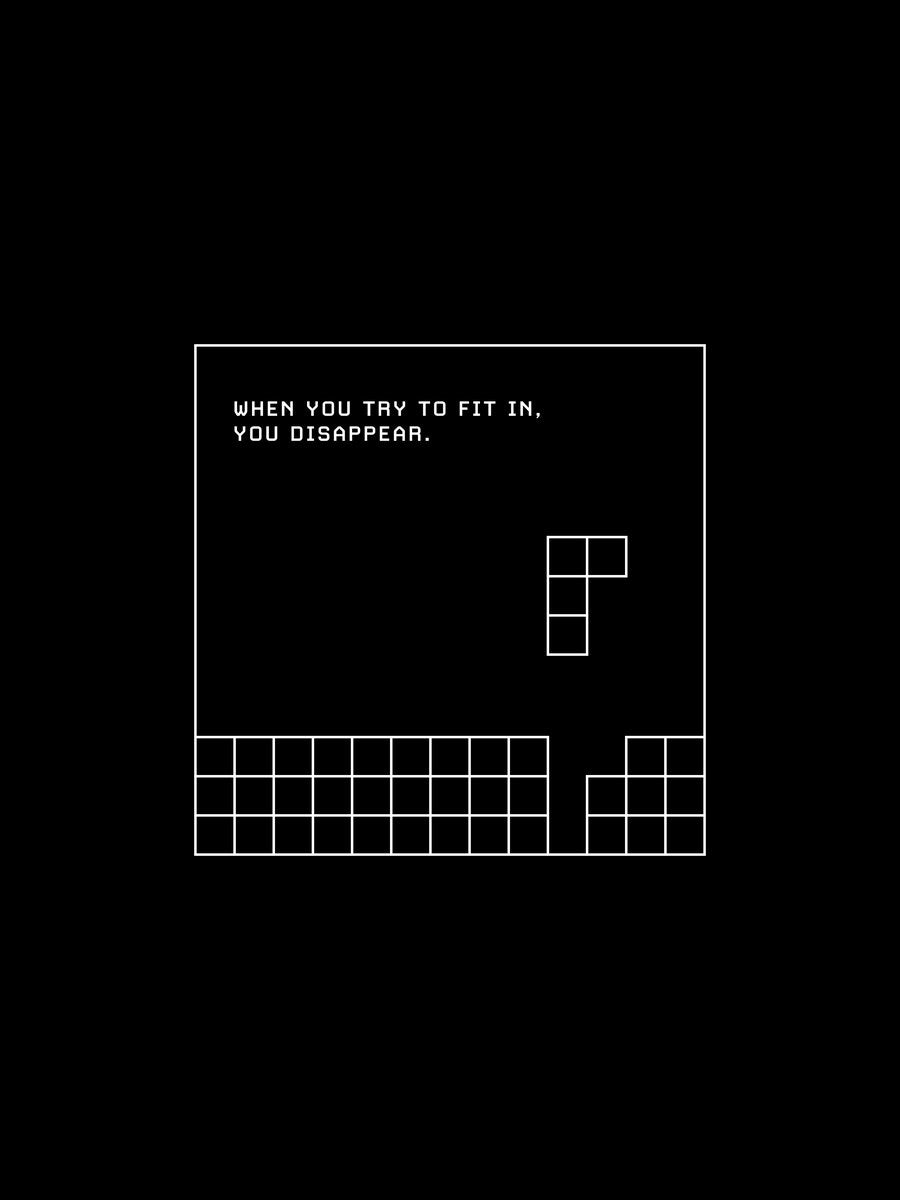 The artwork of the When You Try to Fit In, You Disappear poster