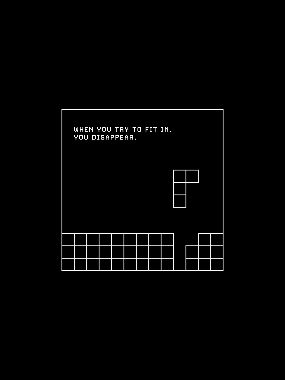 When You Try to Fit In, You Disappear poster artwork